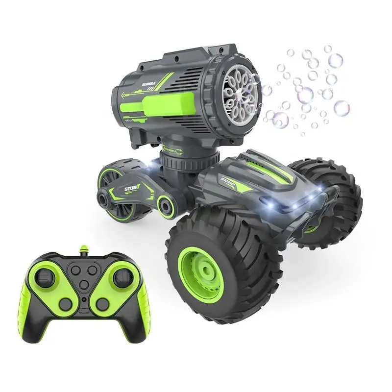 Nuevo 2,4G 3 ruedas Control remoto eléctrico Deformación RC Bubble Stunt Cars con luz y música para niños