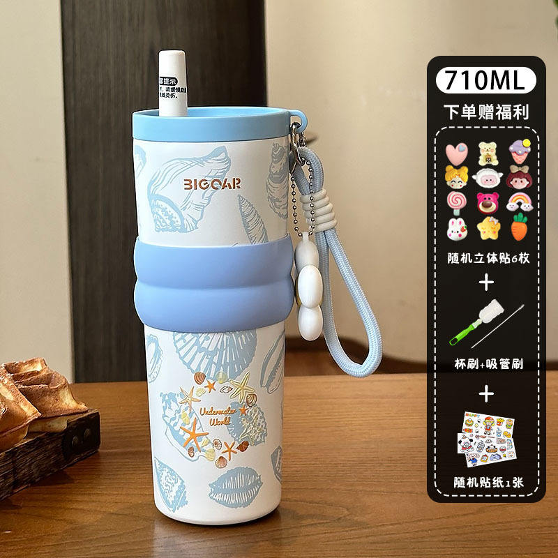 สติกเกอร์การ์ตูนรูปปลาดาวสีฟ้าอ่อน (ซับในเซรามิก) เครื่องมือทำความสะอาดสติกเกอร์ 3 มิติ