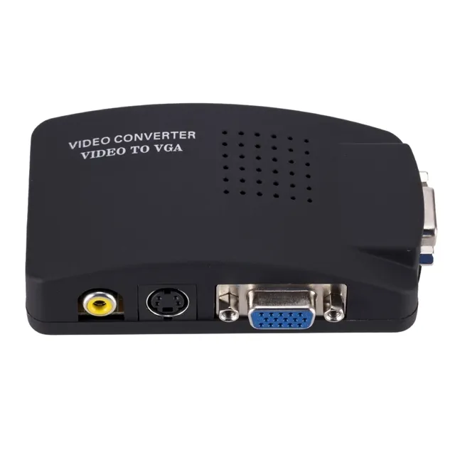 factory price S-Video to VGA RCA component converter Mac Computer Laptop to Composite Video Switcher