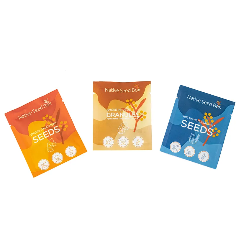 Eco Friendly biodegradabile personalizzato pacchetto di semi di carta Kraft sacchetti di cibo cerniera bustina di tè