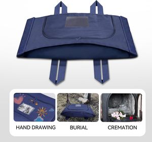 Экологичный погребальный мешок для собак AVIMO вместимостью 20 фунтов, шкатулка для домашних животных с ручкой, на заказ, с памятной поверхностью, синий, 1 год гарантии - Product Image 2