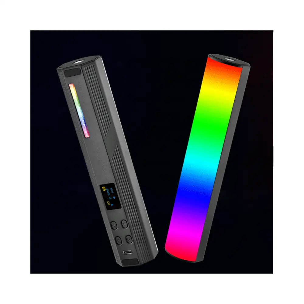 BSCI 공장 RGB LED 튜브 비디오 라이트 전문 비디오 스튜디오 카메라 장비 충전식 led 비디오 라이트