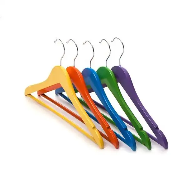 LEEKING Factory cheap color hot sale multifunctional non slip wooden hanger home wardrobe saves space