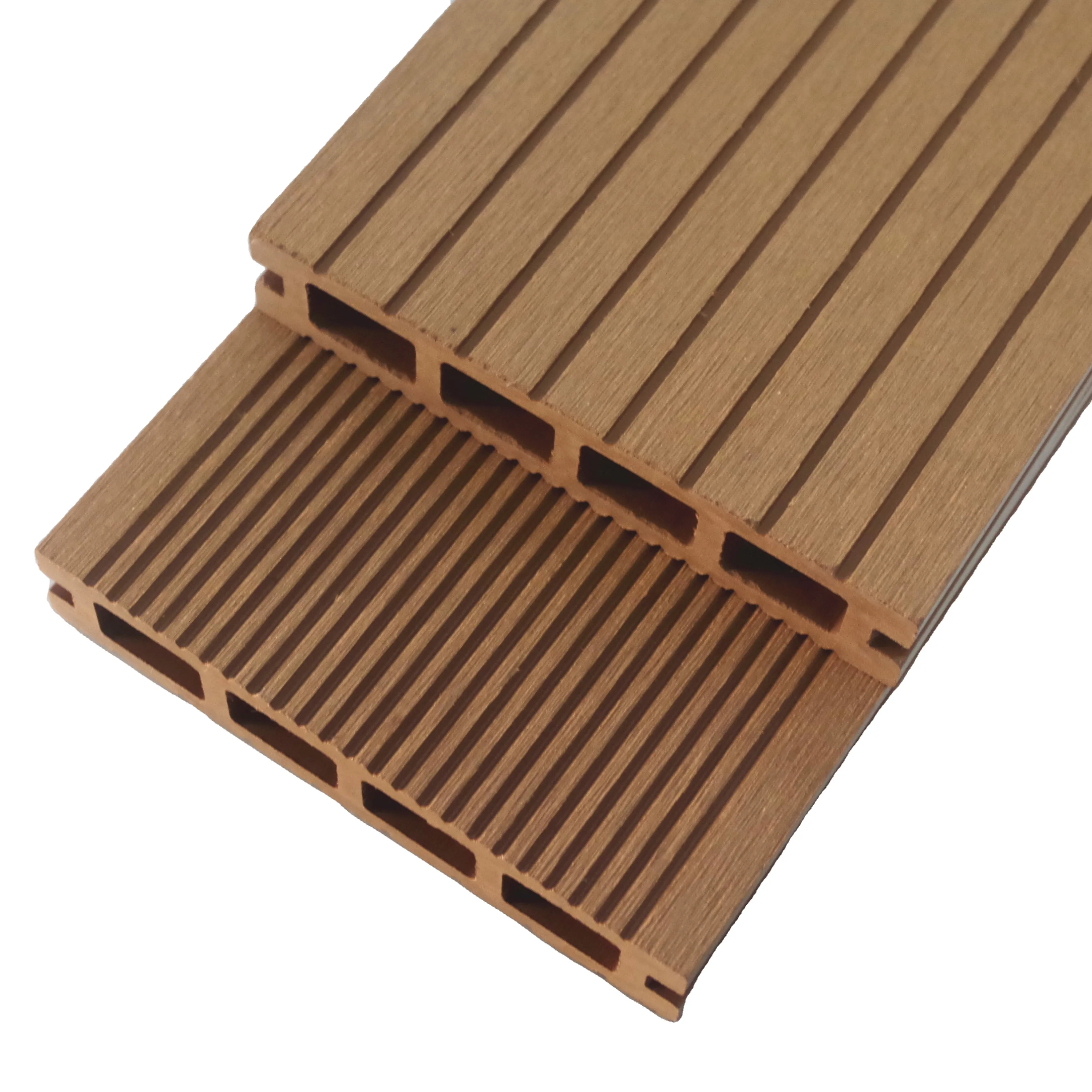 Suelo de cubierta wpc para exteriores, cubierta de madera hueca
