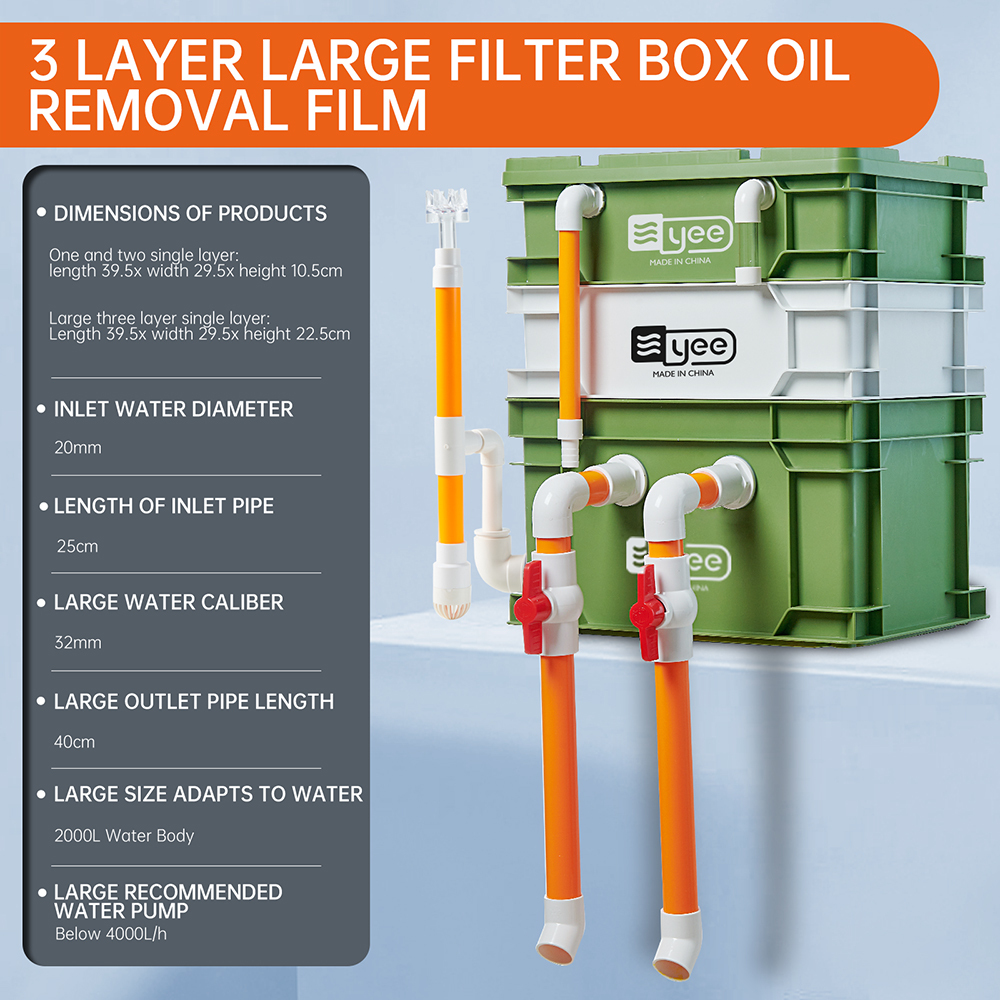 White and green 3 layer large filter box oil removal film