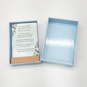 Personalized <strong>Question</strong> Conversations Cards Daily Motivational Inspirational Affirmation Cards with Wood Base - Product Image 2