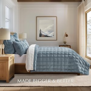 Siêu mềm đôi hộp khâu Trọng lượng nhẹ nhung Comforter <span class=keywords><strong>Quilt</strong></span> Set cho tất cả các mùa - Product Image 2