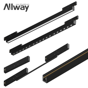 ALLWAY yeni ürün <span class=keywords><strong>2</strong></span> satır 5MM genişlik alüminyum kapalı mağaza müze 3w 7w 8w 9w 16w manyetik Led ray lambası