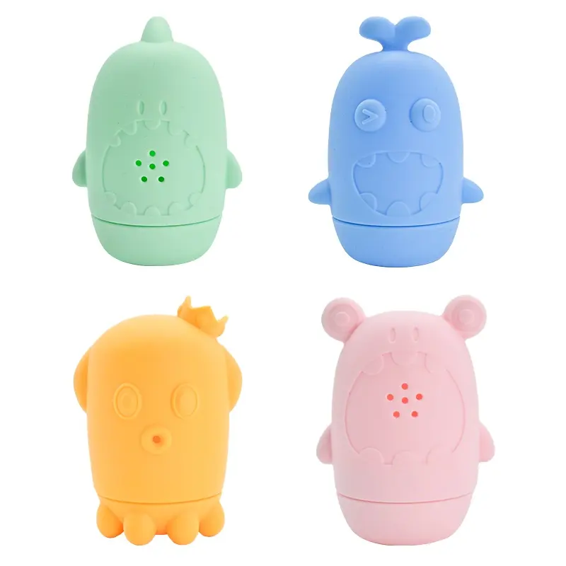 BPA gratis balena Baby Bathing Toy Silicone animale doccia bolla acqua spruzzatura giocattoli per bambini