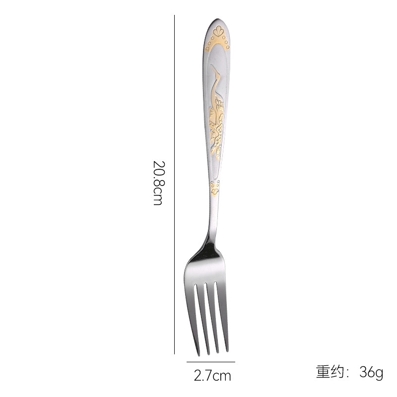ส้อมชุบทอง Songhe
