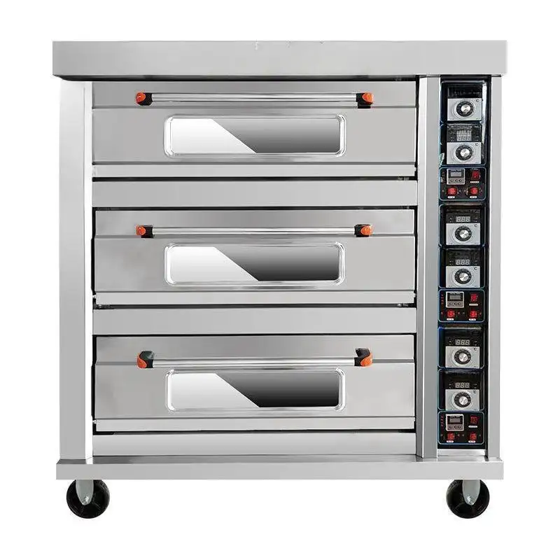 Comercial 201 material de acero inoxidable fácil de limpiar cocina pastel horno eléctrico grande CBM1.6 horno de panadería eléctrico