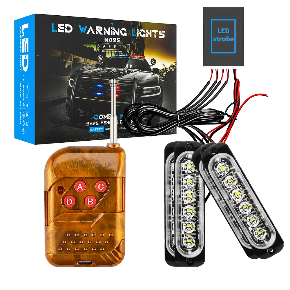 LIGHTOWL 12V 4 in1 LED Car Eagle eye luci stroboscopiche di emergenza DRL Kit telecomando Wireless luce di marcia diurna auto