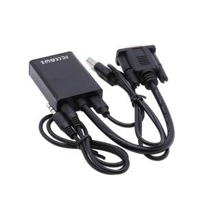 AV-Konverter-Adapter kabel 1080P VGA-Eingang HDMI-Ausgang vergoldeter VGA-zu-HDMI-Adapter mit Audio-und Stromkabel für PC-Laptop