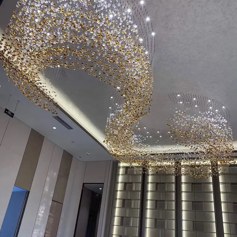 Custom buy personalized luxury crystal glass art chandelier in China