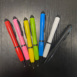 Bolígrafo de plástico colorido al por mayor con logotipo personalizado, diseño de calabaza y función de control táctil, 1,0mm de ancho de escritura