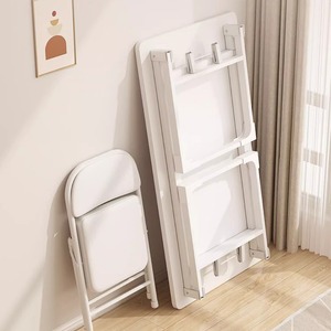 Escritorio de madera para el hogar, escritorio de trabajo de aprendizaje de estudio de instalación gratuita, mesa plegable - Product Image 3