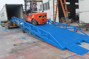 Plataforma de descarga de cadena de suministro global, puente de embarque de 8-12 toneladas de servicio pesado, rampa de carga y descarga móvil ajustable - Product Image 3