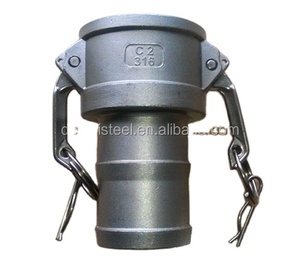 Quick Stainless Steel 304 Camlock <strong>Couplings</strong> 1/2\&quot; Type C Male Female Thread <strong>50mm</strong> Pipe Size Casting Technics Head Model Box - Product Image 5