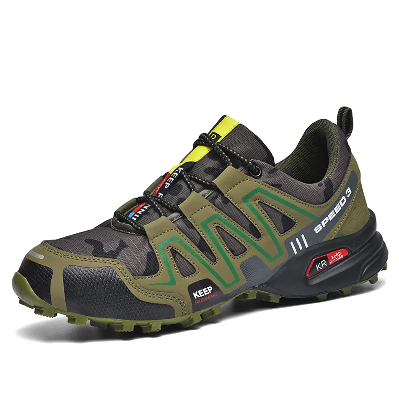 Solomon erkek su geçirmez yürüyüş ayakkabıları kaymaz Trail için koşu ayakkabıları açık çizmeler Trekking Sneakers erkek