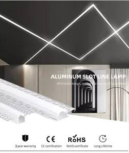Tavan lambası için Bar aydınlatma Led ışık çubuğu kanal ekstrüde gömme alçı alüminyum Led profil - Product Image 4