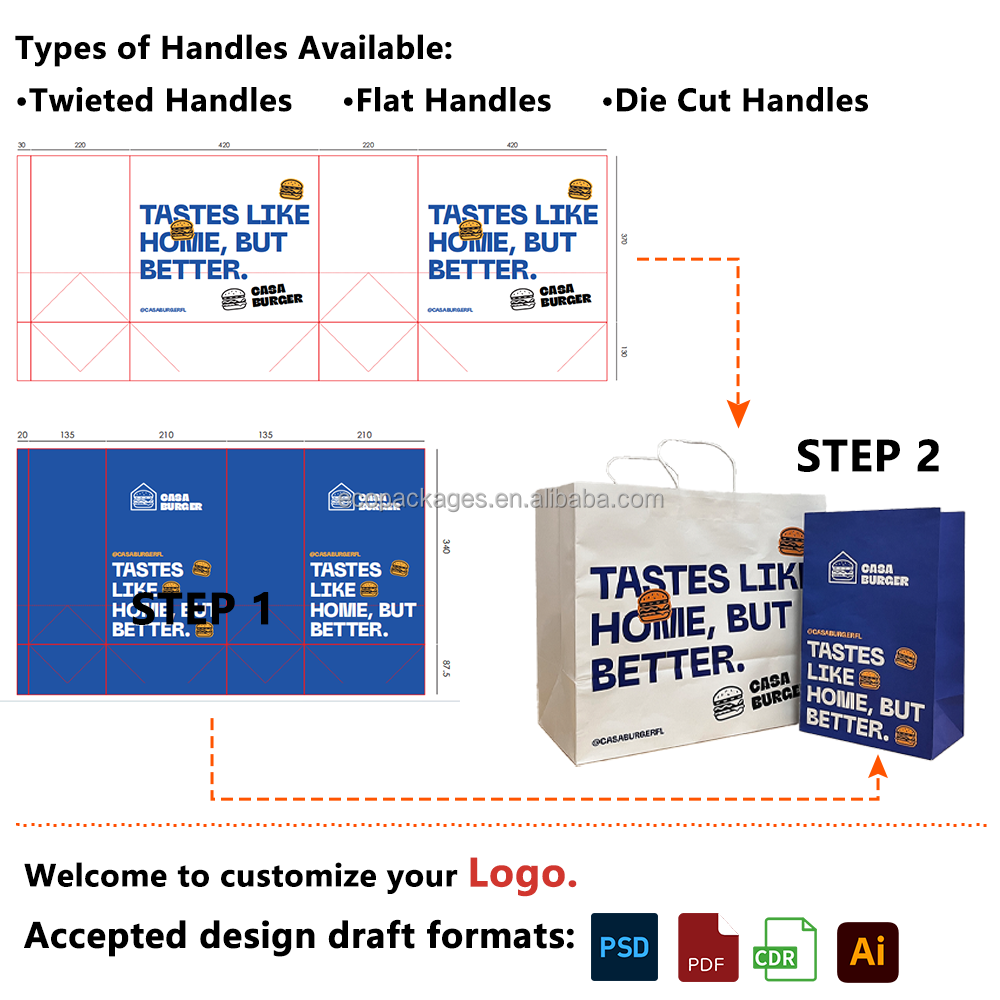 custom takeaway paper bags