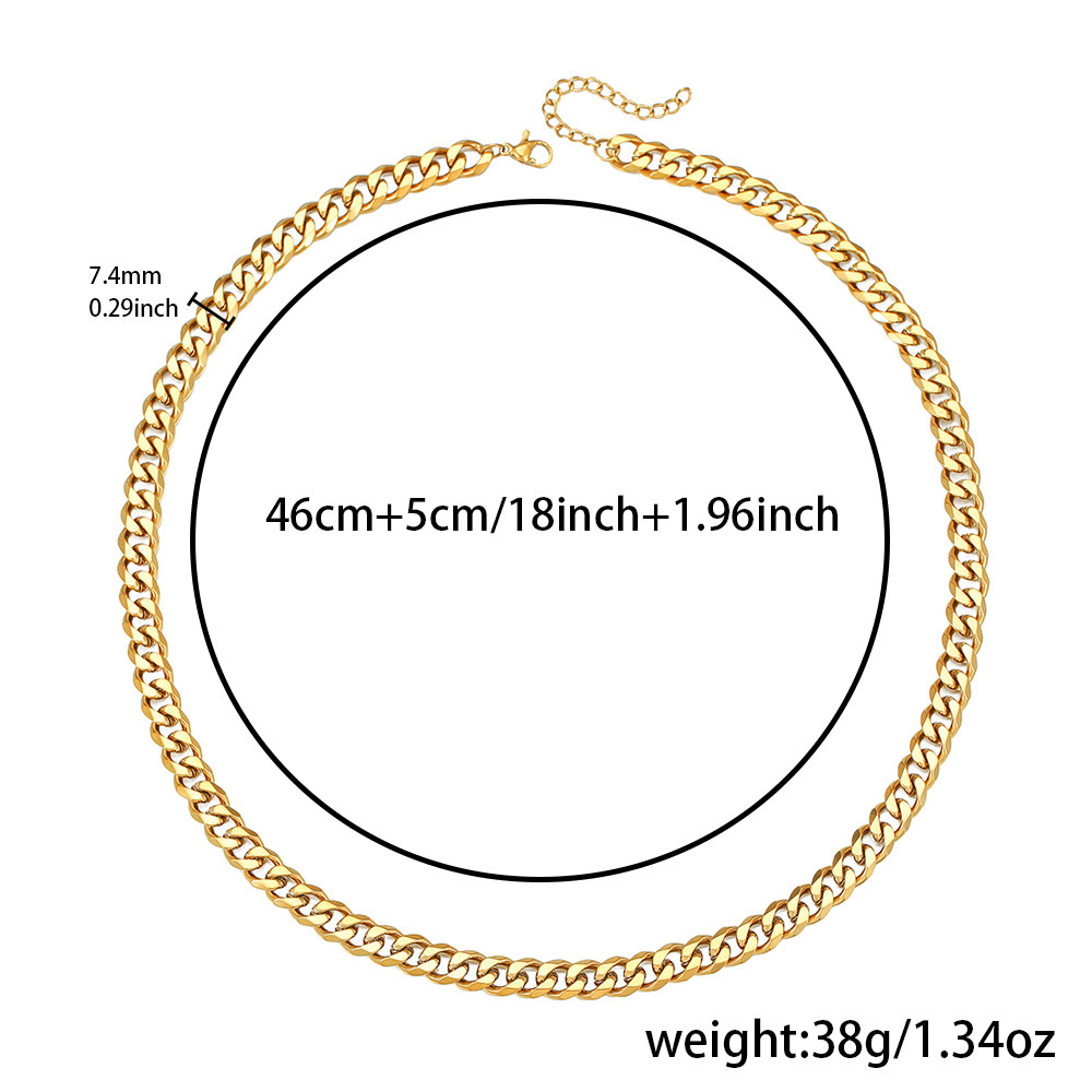 Q0015-1 Necklace (2.0 Single Clasp, 6-Sided Polishing)