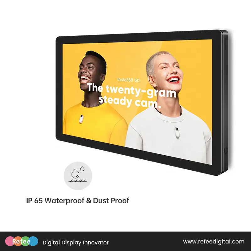 Su geçirmez açık reklam ekran tv yüksek parlaklık ince olay video ekran duvar montaj lcd panel işareti billboard