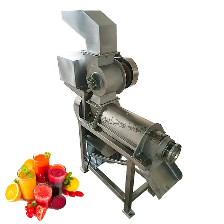 Máquina extractora de exprimidor de frutas y verduras con tornillo eléctrico de 0,5 t/h, equipo Industrial para hacer jugo de naranja y manzana