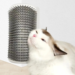 Qbellpet Factory Low Price Corner Massage U-comb for Face Wipes Tickle Comb Contains <strong>Catnip</strong> Pet Grooming Comb Cat Massager - Product Image 1