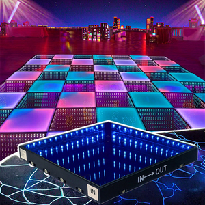 Профессиональный 3D RGB СВЕТОДИОДНЫЙ танцпол для свадебных мероприятий новый тренд модный дизайн ПВХ корпус DMX512 управление для тематических парков - Product Image 1