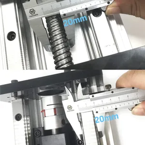 Heavy Load Slide Table Platform <strong>Double</strong> <strong>Guide</strong> <strong>Rail</strong> HGR20 4PCS Slider 20MM Sliding <strong>Linear</strong> Module Ballscrew <strong>CNC</strong> 150*170mm Table