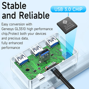 高速4合1 USB C集线器类型C集线器4端口类型C集线器多分离器适配器，用于计算机传输数据 - Product Image 3