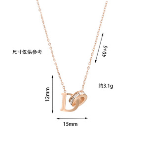 2025 Lettering Necklace Niche Design Sense Simple Mesh <strong>Red</strong> Temperament Choker Titanium Steel Clavicle <strong>Chain</strong>