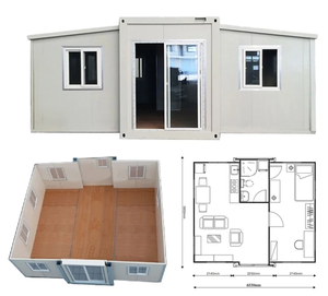 Maison préfabriquée extensible de 20 pieds, certifiée CE, petite maison mobile de 3 chambres à coucher, salon modulaire avec salle de bain... - Product Image 6