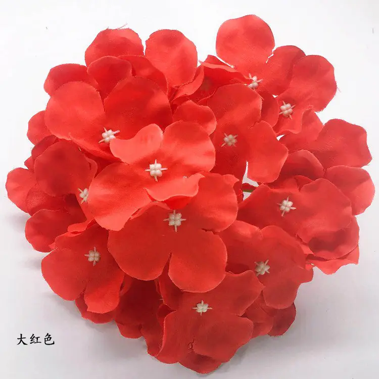 Hydrangea Flower Head Artificial Hydrangea Silk Hydrangea Artificial Flower Head Wedding Decoration Backdrop