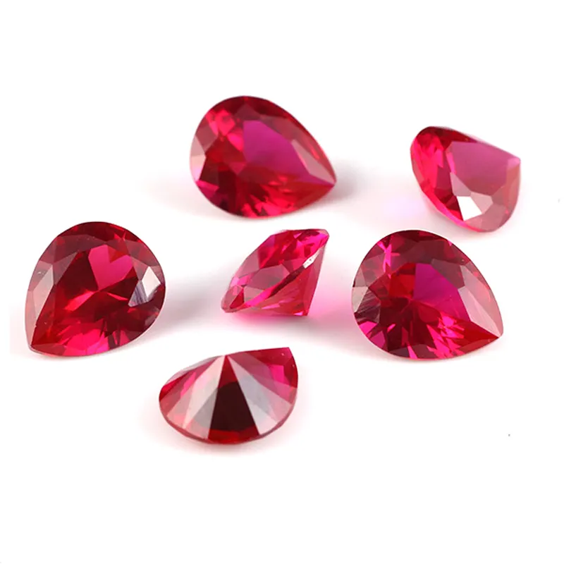 Starsgem корунд 6x8 мм 5 # цвет грушевидный рубиновый камень цена индия