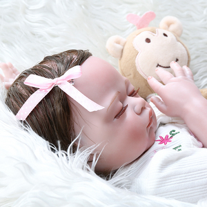 48CM uyku bebe bebek reborn tatlı preemie bebek boyutu bebek el detaylı resim <span class=keywords><strong>pinky</strong></span> görünümlü tam vücut silikon anatomik olarak cor