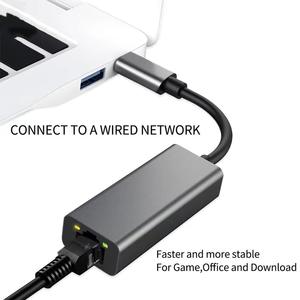 Usb <strong>Type</strong>-c to Rj45 Ethernet Adapter Usb-c to Rj45 10/100/1000m 1Gbit <strong>Computer</strong> External <strong>Network</strong> Card - Product Image 4