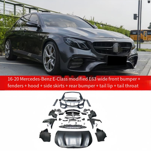 Adatto per modelli 16-20 Mercedes-Benz classe E E200 E260 per la modifica del Kit Wide-body E63 con griglia per paraurti - Product Image 3