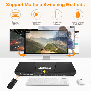 Tesmart High Quality EDID Emulators <strong>Input</strong> <strong>4</strong> <strong>Output</strong> <strong>1</strong> HDMI <strong>KVM</strong> <strong>Switch</strong> Auto Scan 4K30Hz <strong>KVM</strong> <strong>Switch</strong> for Office