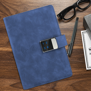 Smart Notebook con codice Password blocco Power Bank ricarica Wireless in pelle Notebook con smart pen - Product Image 2
