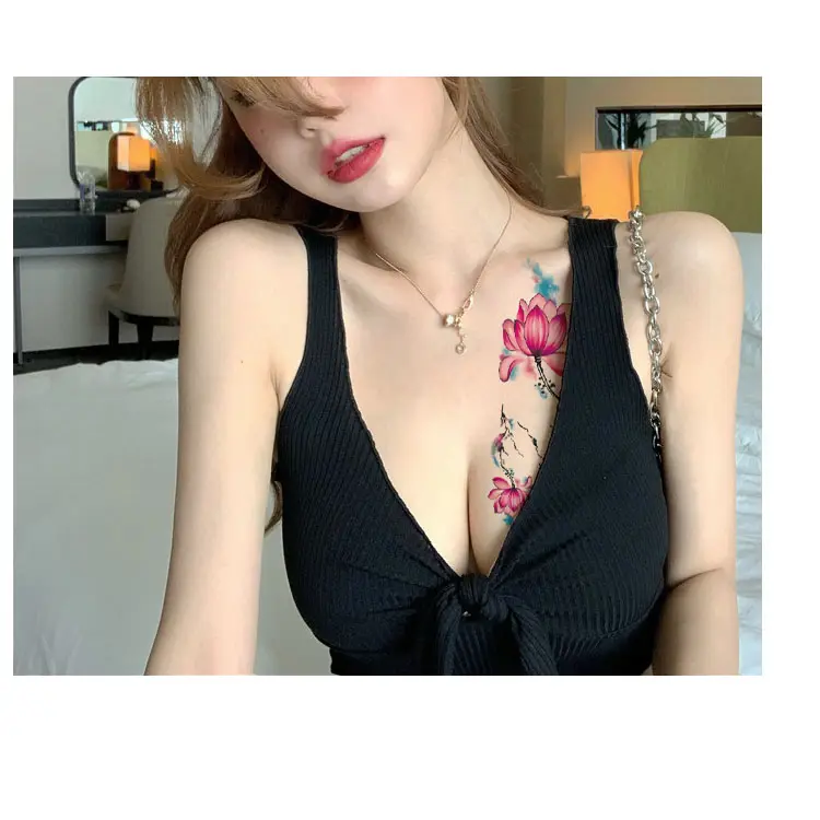 Women's Popular Sexy Multi-style flower half-arm waterproof temporary tattoo sticker