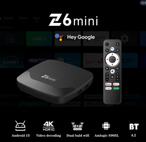 แท่งทีวีแอนดรอยด์ขนาดเล็ก13 OS Z6กล่องทีวีแอนดรอยด์ Z6อินเทอร์เน็ต - Product Image 2