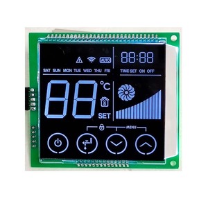 Weitwinkel Sieben-Segment-Anzeige Ic-Treiber Zahnrad-Modul Schwarz Va Thermostat Lcd mit Touchscreen-Panel - Product Image 4