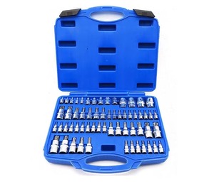 60 adet 1/4 3/8 1/2 sürücü E soket Torx bit ve Torx plus soket bit seti el aleti seti - Product Image 1
