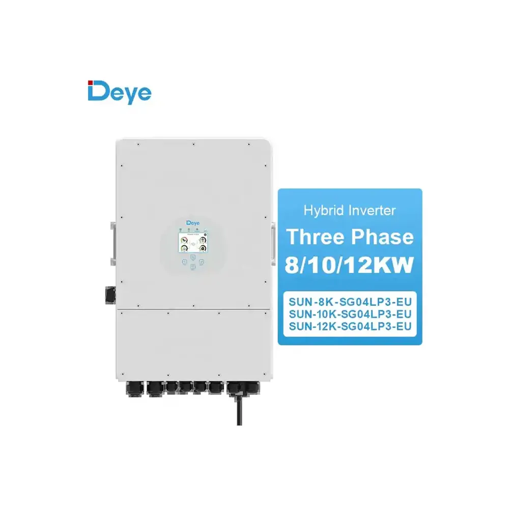 อินเวอร์เตอร์ไฮบริด12000วัตต์ SUN-12K-SG04LP3-EU สต๊อคสหภาพยุโรป8KW 10KW 12KW 3เฟสเดียว5KW ใช้ในครัวเรือน