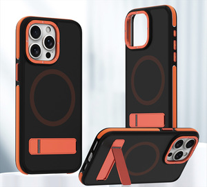 2024 iPhone 1615 Pro Max14モバイルシェルトレンド製品用の新着耐衝撃キックスタンド磁気携帯電話ケース - Product Image 1