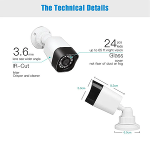 CCTV <strong>Camera</strong> <strong>System</strong> Price Very Good Infrared Night Vision 1080p 3.6mm Lens P2p XVR 6 in 1 TSEYE Store Wired 16camera Kit - Product Image 4