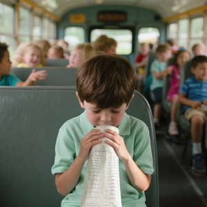 Truy cập nhanh Túi emesis cho xe trường học Túi nôn nhẹ cho xe buýt trường học sử dụng một lần Túi say tàu xe cho chuyến đi học - Product Image 2