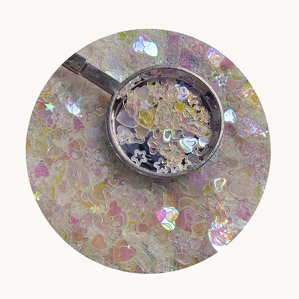 Misto iridescente Glitter cuore stella paillettes per Shaker carta Nail Art decorazione album per il trucco coriandoli capi Slime Charms 5